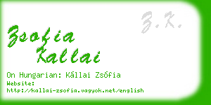 zsofia kallai business card